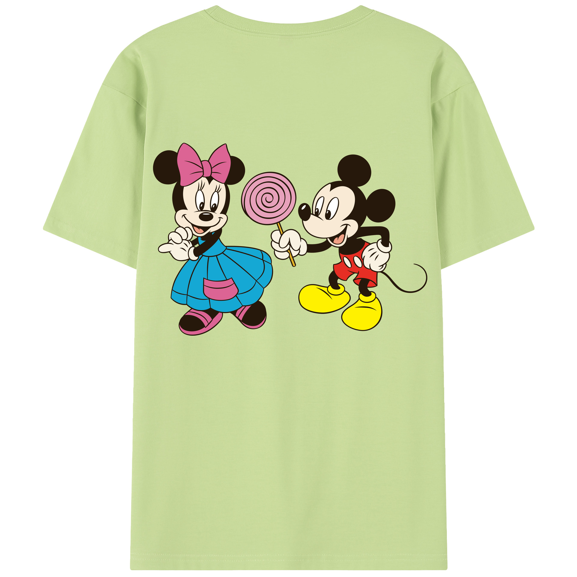 （画像用） ミッキーマウス Mickey Mouse 綿100％半袖Tシャツ（背面プリント）